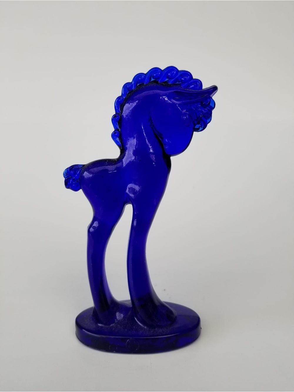 Moser Cobalt Blue Glass Horse Figurine